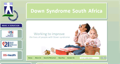 Desktop Screenshot of downsyndrome.org.za