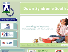 Tablet Screenshot of downsyndrome.org.za